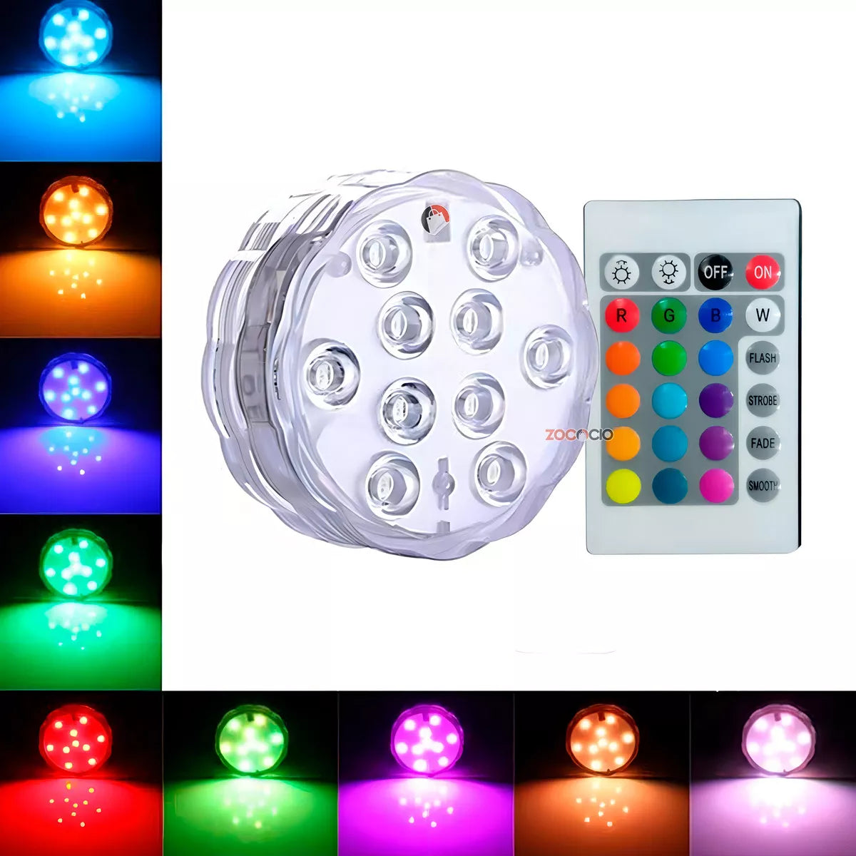 Kit de iluminación RGB para piscinas - Inalámbrico con control remoto ⭐