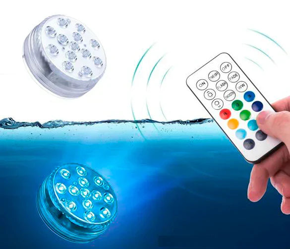 Kit de iluminación RGB para piscinas - Inalámbrico con control remoto ⭐