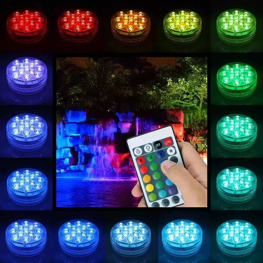 Kit de iluminación RGB para piscinas - Inalámbrico con control remoto ⭐