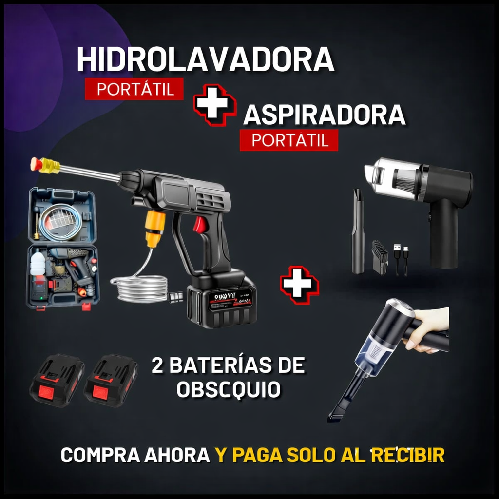 Combo Hidrolavadora + Aspiradora Multifuncional + Envio Gratis 🚚