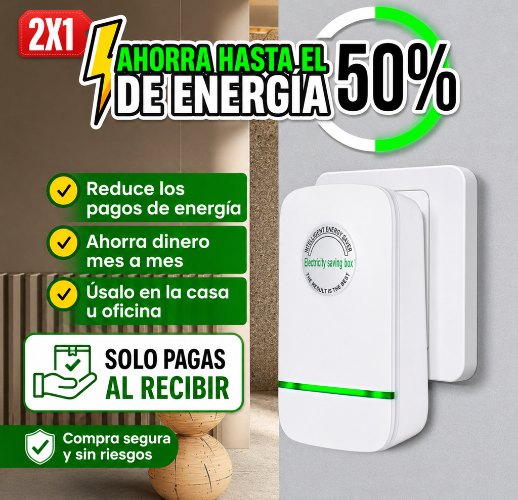 😱PROMO 2X1 en Ahorrador de energía + ENVÍO GRATIS! + PAGA AL RECIBIR 🔥