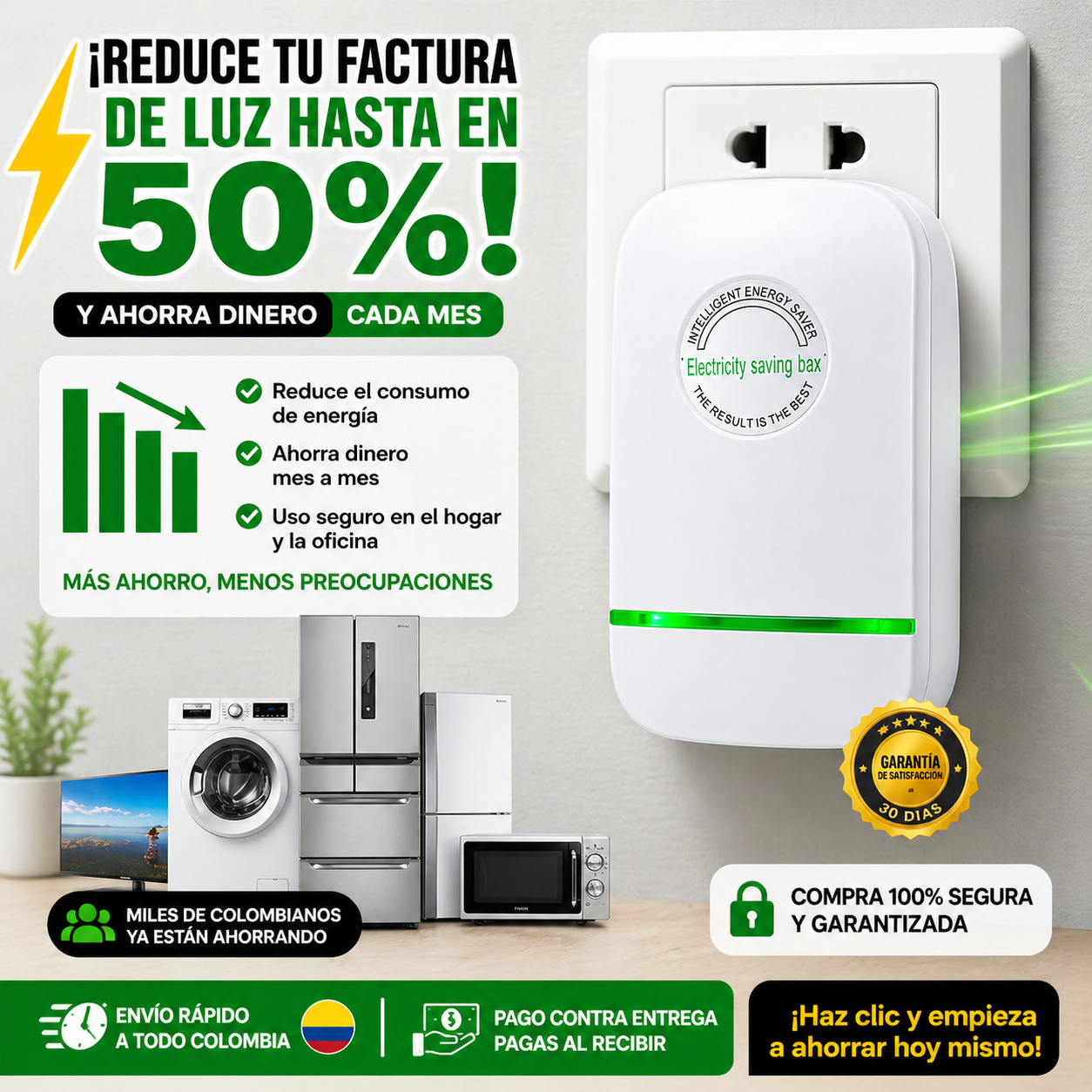 😱PROMO 2X1 en Ahorrador de energía + ENVÍO GRATIS! + PAGA AL RECIBIR 🔥