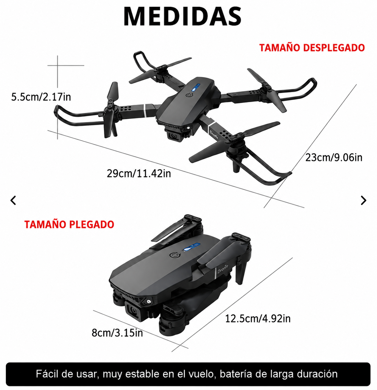 [OFERTA] - Dron E99 Max Sky Vision 4K + DOBLE BATERÍA + CONTROL PANTALLA CELULAR