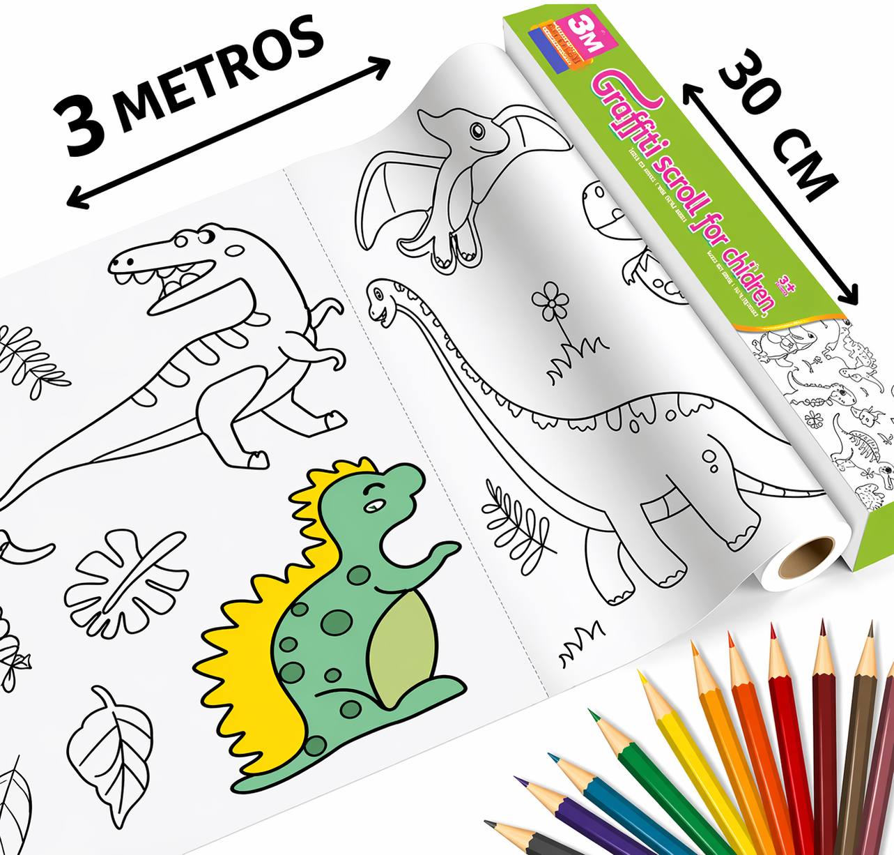 Oferta - Rollo Para Colorear De 3 Metros + Envio Grátis 🥳